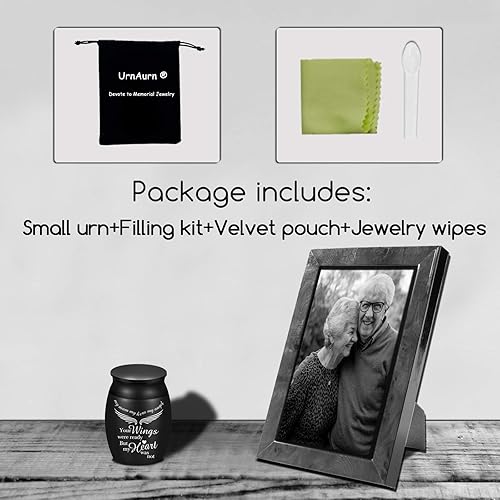 Miniatura 6 de Hermosas urnas para cenizas de mamá, urnas pequeñas de recuerdo de 1.6 pulgadas de alto, urnas de cremación pacíficas, urnas decorativas