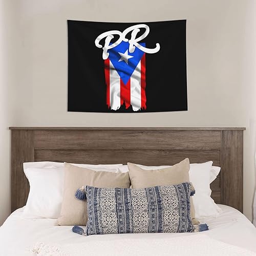 Miniatura 5 de Tapiz decorativo para pared, diseño de bandera de Puerto Rico Pr Puerto Rico Boricua Pride 2, tapiz para colgar en la pared, manteles de arte hippie