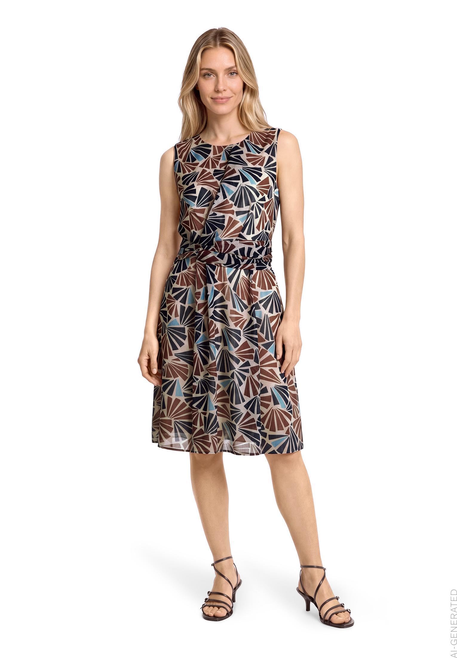 Betty & Co Damen Midikleid ohne Arm