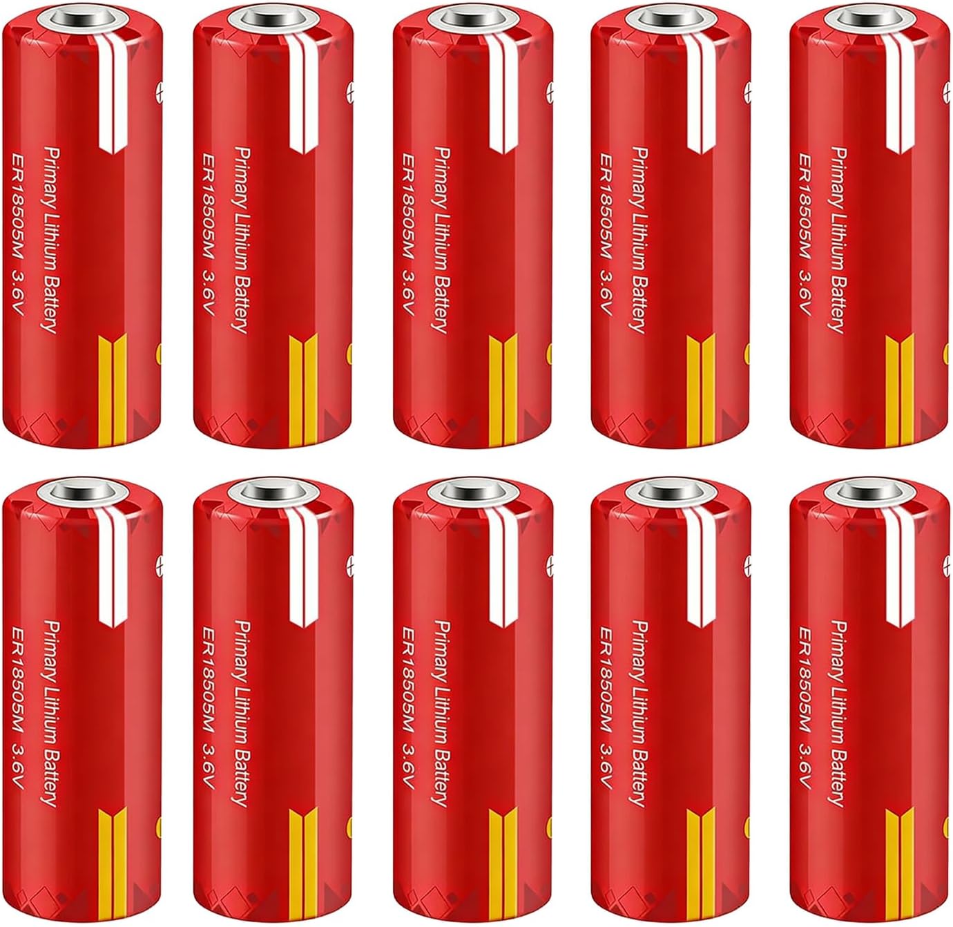 WEIMAA 10 Pack ER18505M Lithium Battery 3.6V 3500mAh Size A Primary Lithium Battery Non-Rechargeable