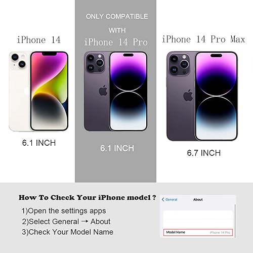 Miniatura 8 de Funda para iPhone 14 Pro Max, funda mate translúcida fluorescente degradada, parte trasera de policarbonato duro con borde de silicona suave,