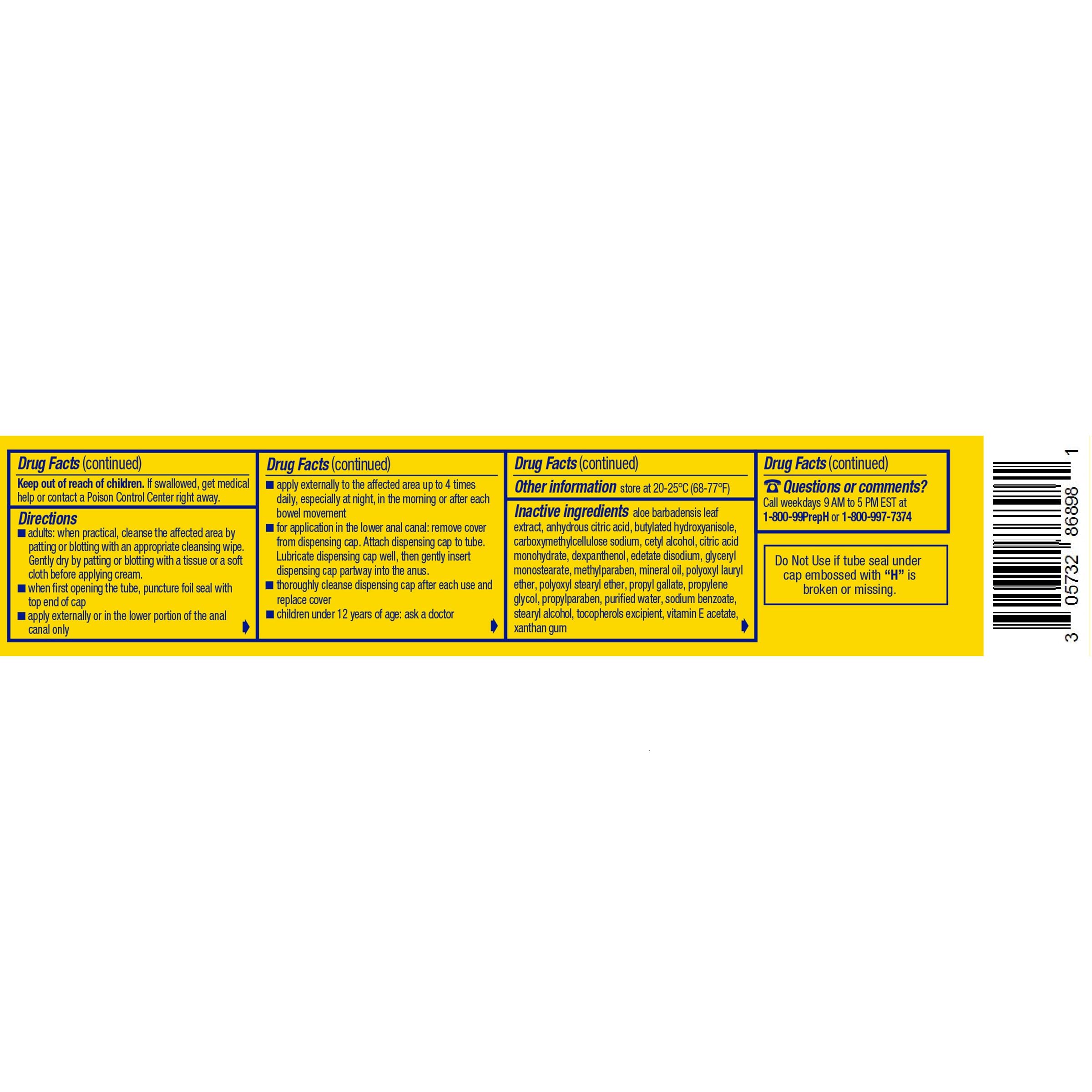 Depiladora de Luz Pulsada IPL Preparation H 痔疮霜含芦荟,缓解多种症状 - 1.8 盎司管装