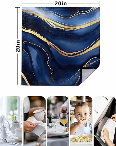 Miniatura 5 de Servilletas de lino de tela de mármol, paquete de 4 unidades, servilletas reutilizables de mesa de cóctel para bodas, fiestas, almuerzos, hoteles,