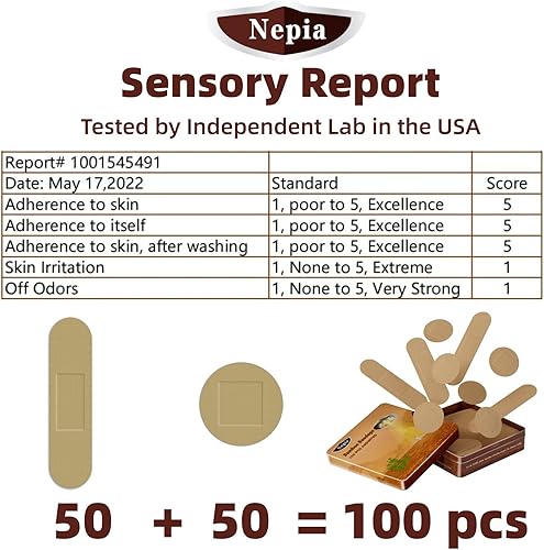 Miniatura 3 de 100 cajas de lata de bambú para pieles sensibles, vendaje adhesivo hipoalergénico ecológico, paquete familiar, vendaje sin látex, compostable,