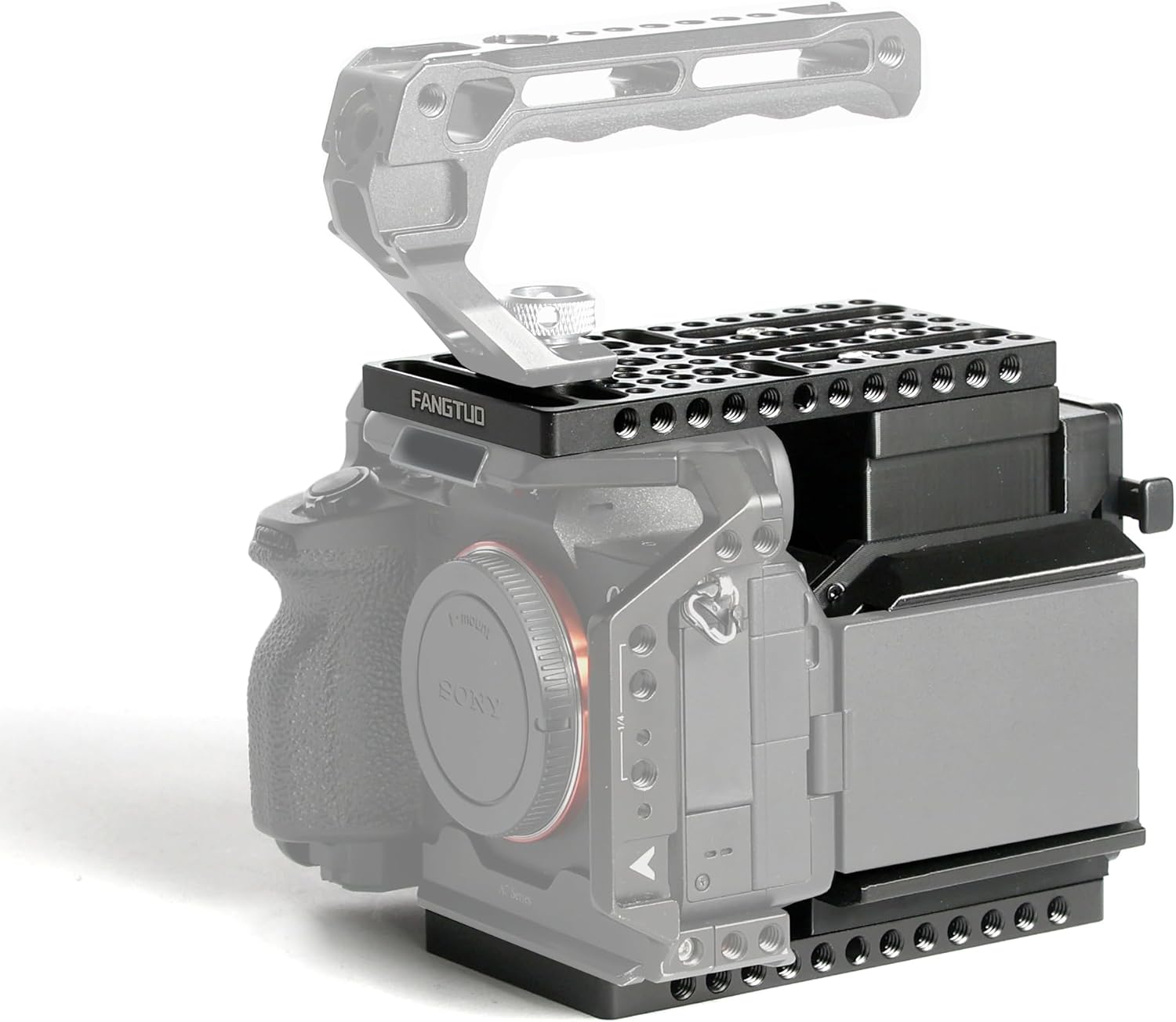 M5V PRO Camera Power Expansion Module with Camera Cooling Fan + DC to NP-FZ100 Dummy Battery, Suitable for FX3/FX3A/A7IV/A7V/A7SIII/A7C II/ZVE-1/A6700 Cameras with Protective Cage