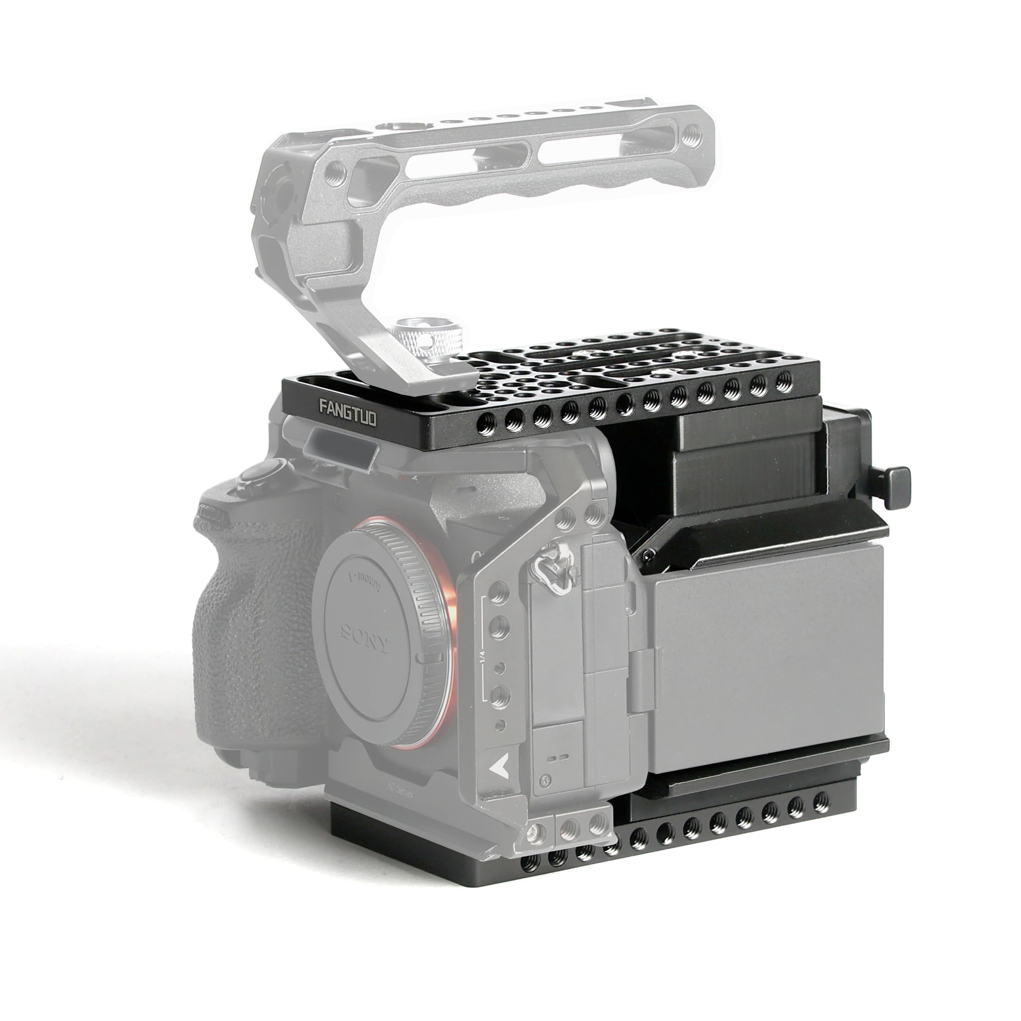 KOCACKOO M5V PRO Camera Power Expansion Module with Camera Cooling Fan + DC to NP-FZ100 Dummy Battery, Suitable for FX3/FX3A/A7IV/A7V/A7SIII/A7C II/ZVE-1/A6700 Cameras with Protective Cage