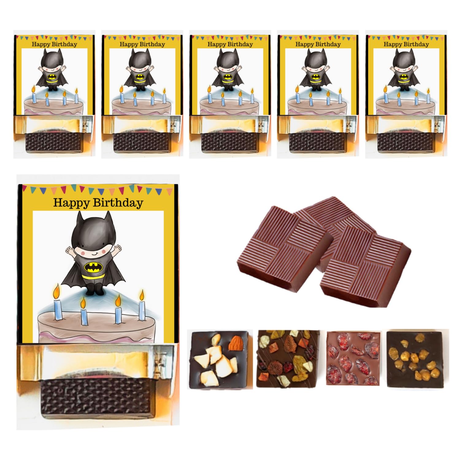 Expelite Birthday Gift Pack Of 50 Chocolate Box | Bat Cartoon Theme Gifts | Birthday Return Gift for Kids, Childrens, Girls, Boys | Chocolate Gift Pack (Bat Cartoon, Pack of 50)