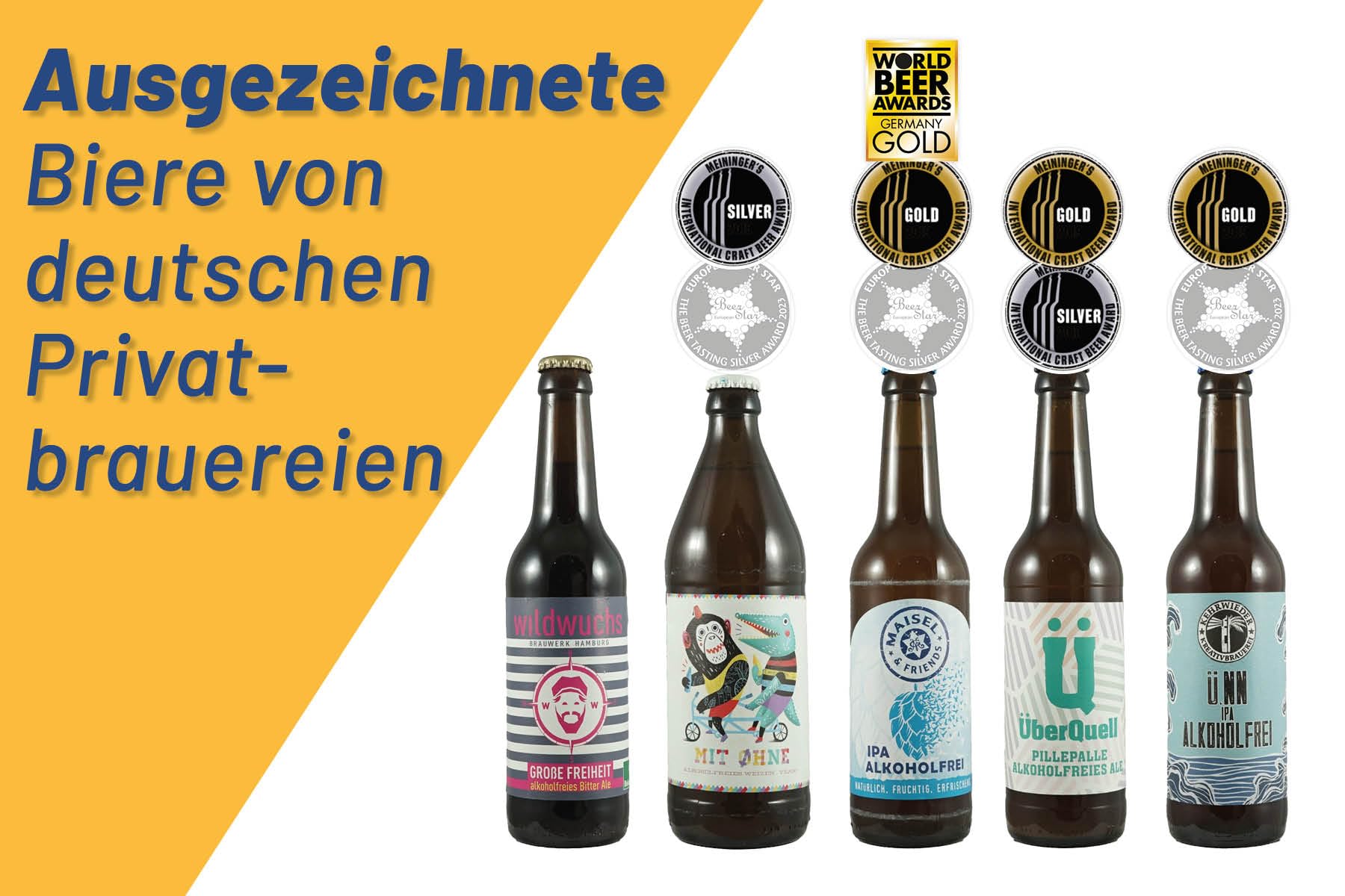Alkoholfreies Craft Beer Paket - 10 prämierte alkoholfreie Biere, Biergeschenk für Männer