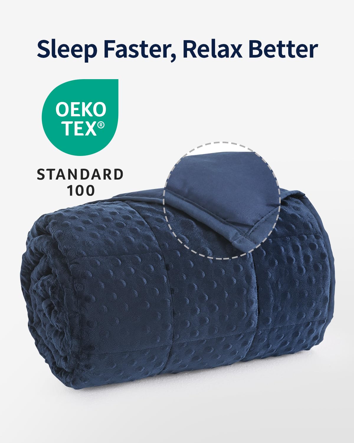 Mr. Sandman Manta Pesada Minky para Adultos, Manta Pesada para Mujer, Hombre, durmiendo Tranquilo, Suave y acogedora, Lavable a máquina, 60 x 80 Pulgadas, 20 Libras, Color Azul Marino
