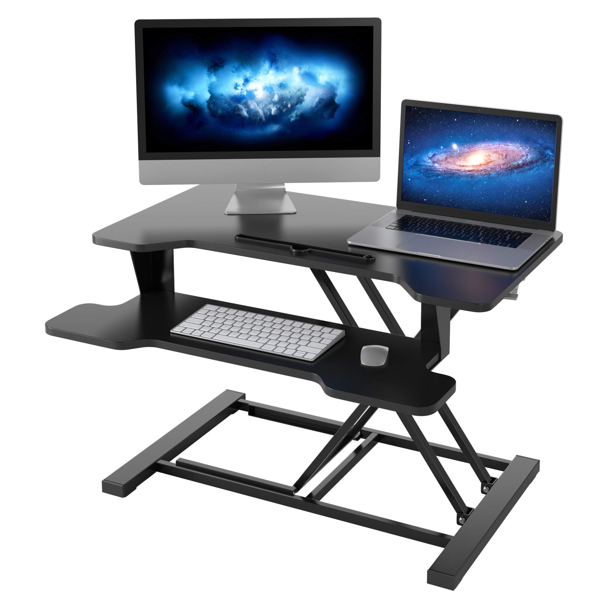 Buy Standing Desk Converter, 32 Inches Laptop Riser Height Adjustable