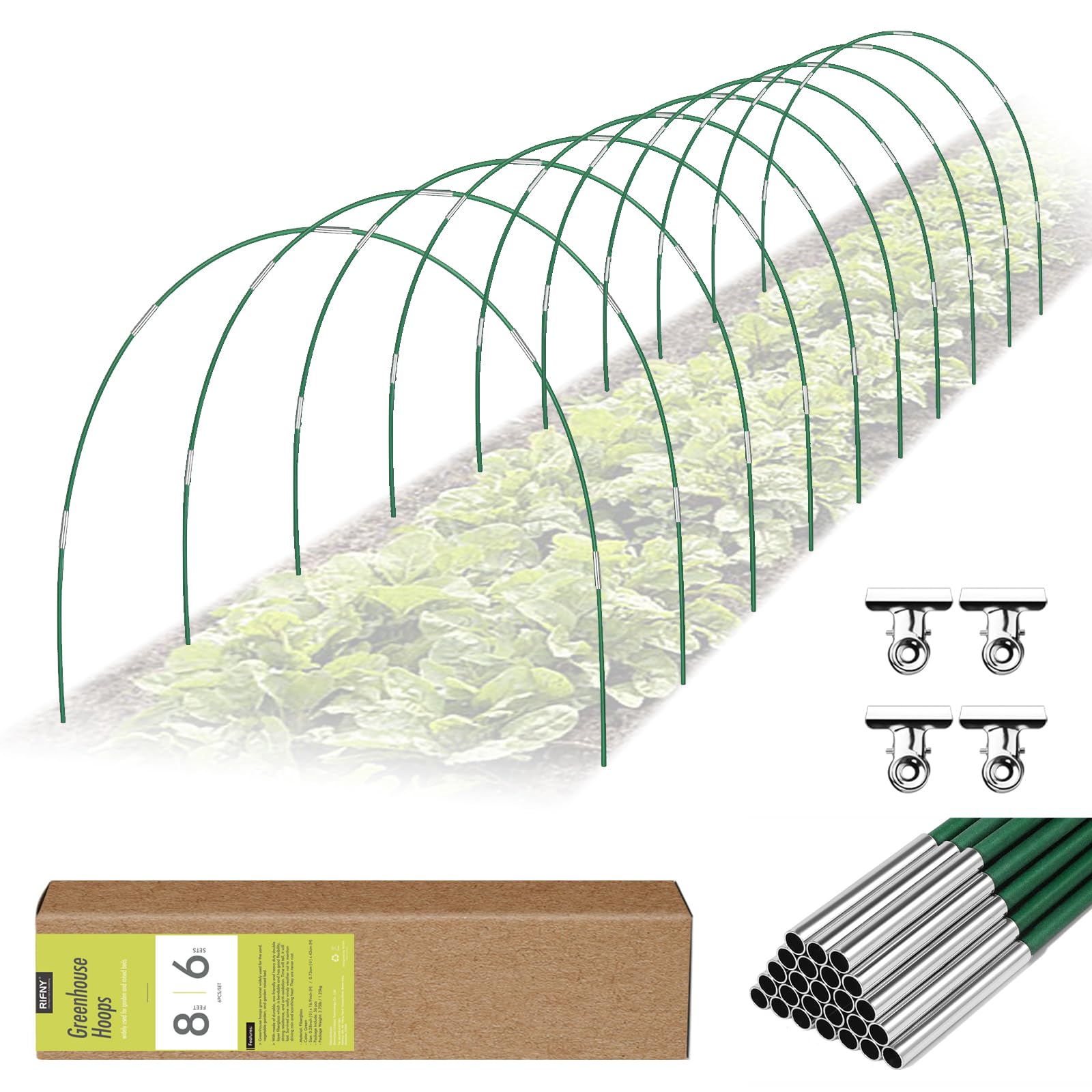 Rifny 60 PCS Garden Hoops Kit