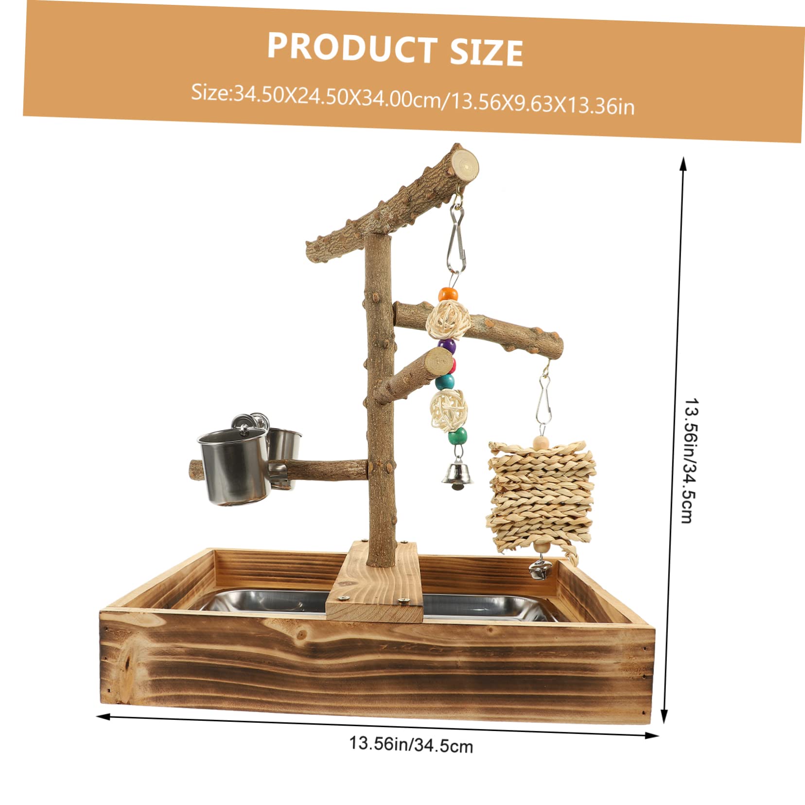Housoutil Percha De Escritorio para Accesorio De Madera para Pájaros Juguete De Equilibrio para Aves