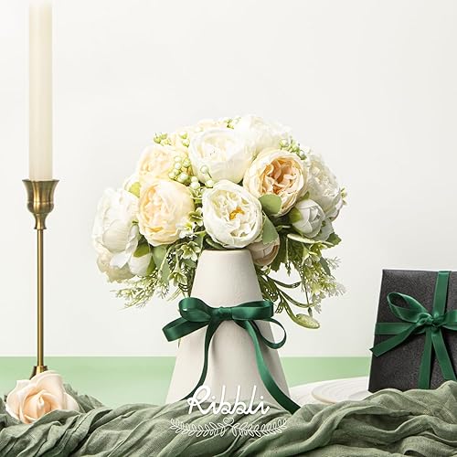 Miniatura 328 de Ribbli - Cinta de satén roja de doble cara, 1 pulgada x 25 yardas, uso para ramo de lazos, envoltura de regalo de Navidad, arreglo floral Rojo