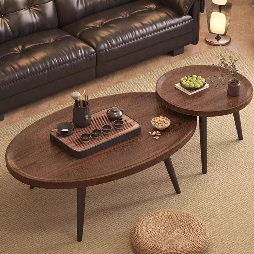 VEEZHA ネストテーブル ローテーブルおしゃれ マルテーブルコーヒーテーブル Amazon.co.jp: VEEZHA ネストテーブル 丸 ローテーブル マル