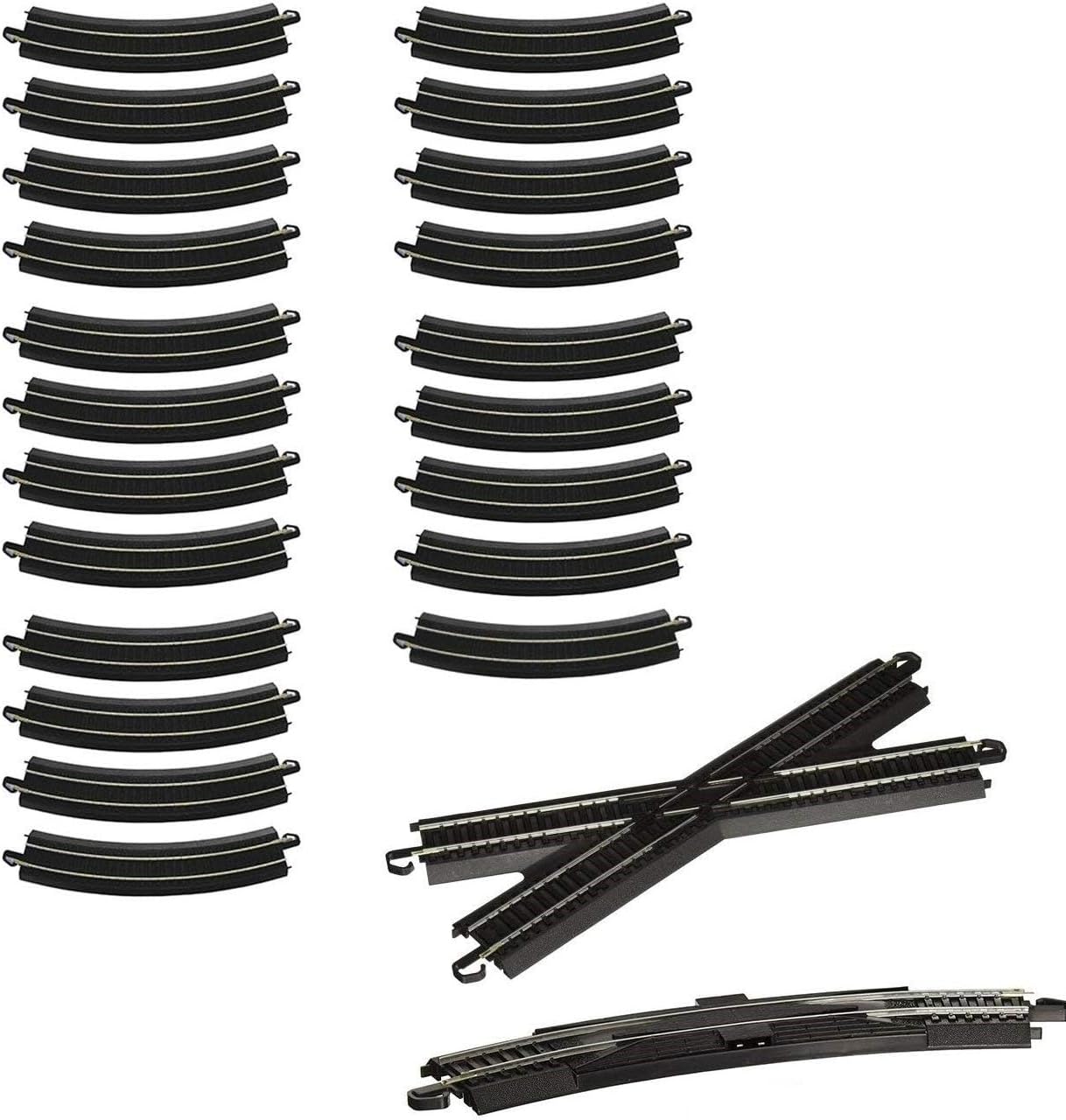 Bachmann Trains Snap-Fit E-Z TRACK E-Z TRACK FIGURE 8 TRACK PACK - STEEL ALLOY Rail With Black Roadbed - HO Scale Medium