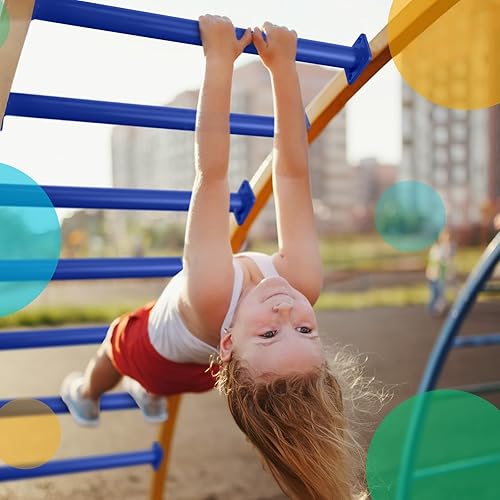 Miniatura 3 de Dunzy Paquete de 12 Barras para Monkey Bars Accesorios para Columpios Varillas Peldaños de Escalera para Juegos Kit de Herrajes Barras de Mono