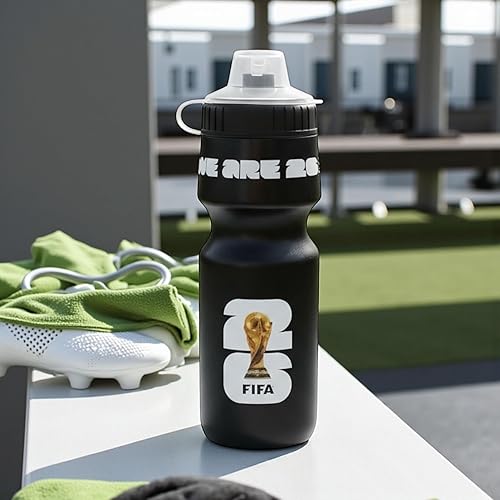 Miniatura 4 de Botella de agua recargable oficial de la Copa Mundial de la FIFA 2026 de 24 onzas, sin BPA, reutilizable, apta para lavavajillas con tapa superior,