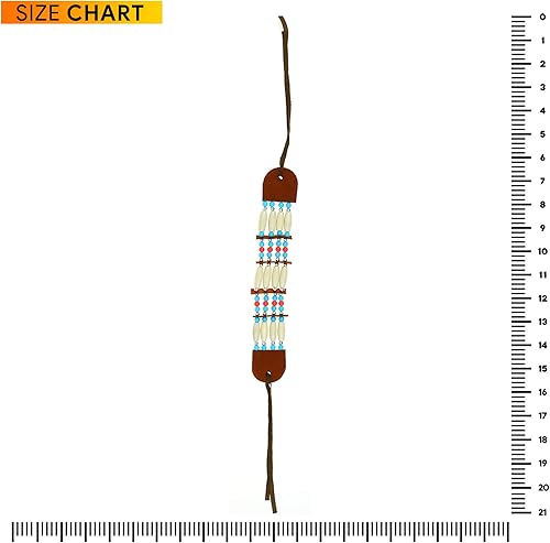 Miniatura 5 de Skeleteen Gargantilla nativa americana, accesorios de disfraz indio, joyería étnica con cuentas, Cuerda Cuenta, No es una piedra preciosa