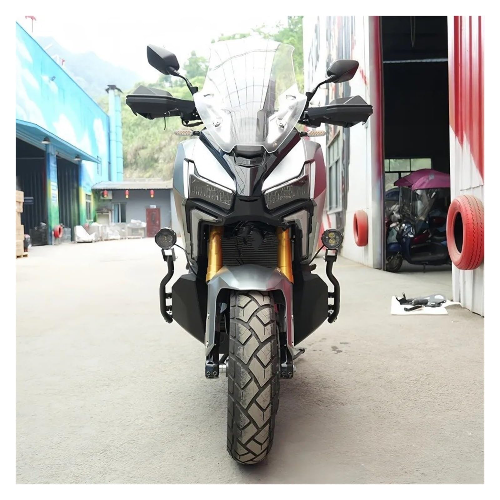 Motorrad Sturzbügel Für SYM Für ADXTG 400 XS400T-2 Motorrad Anti-drop Autobahn Crash Bars Motor Tank Schutz Bar Stoßstange Stunt Käfig Beschützer Motorrad Crash Bar(2)