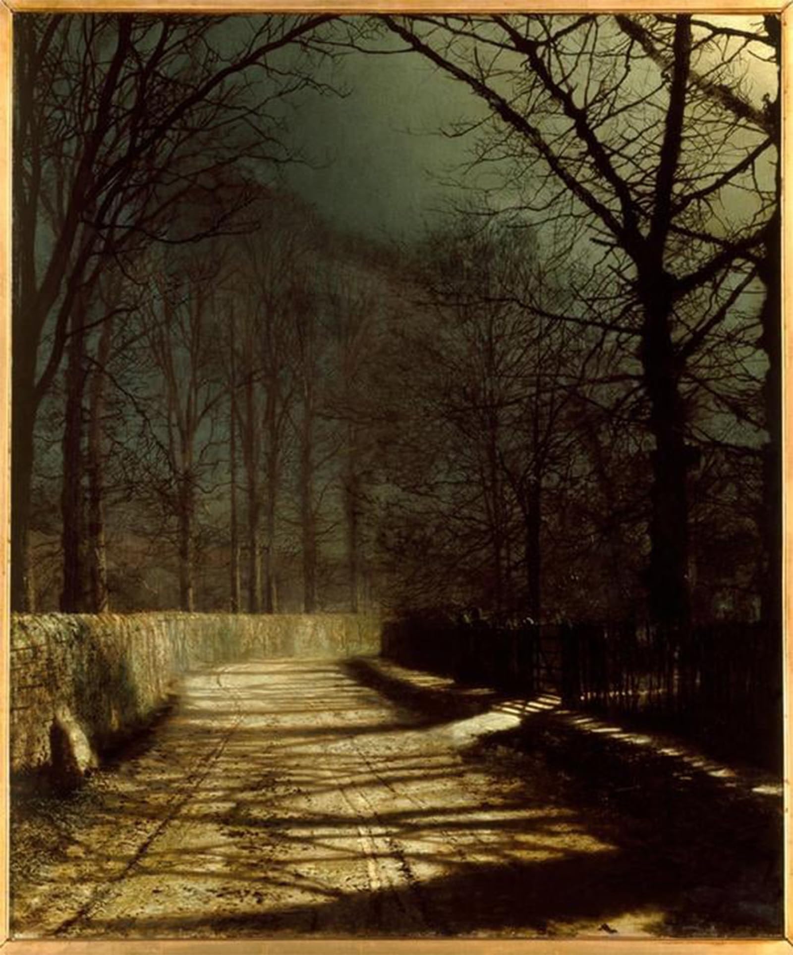 ARTXLXXBN Famous Painting Art Wall Decor Abstract Art Picture Moonlit Lane with Two Lovers Animal Pictures for Home Decor 60x90cm