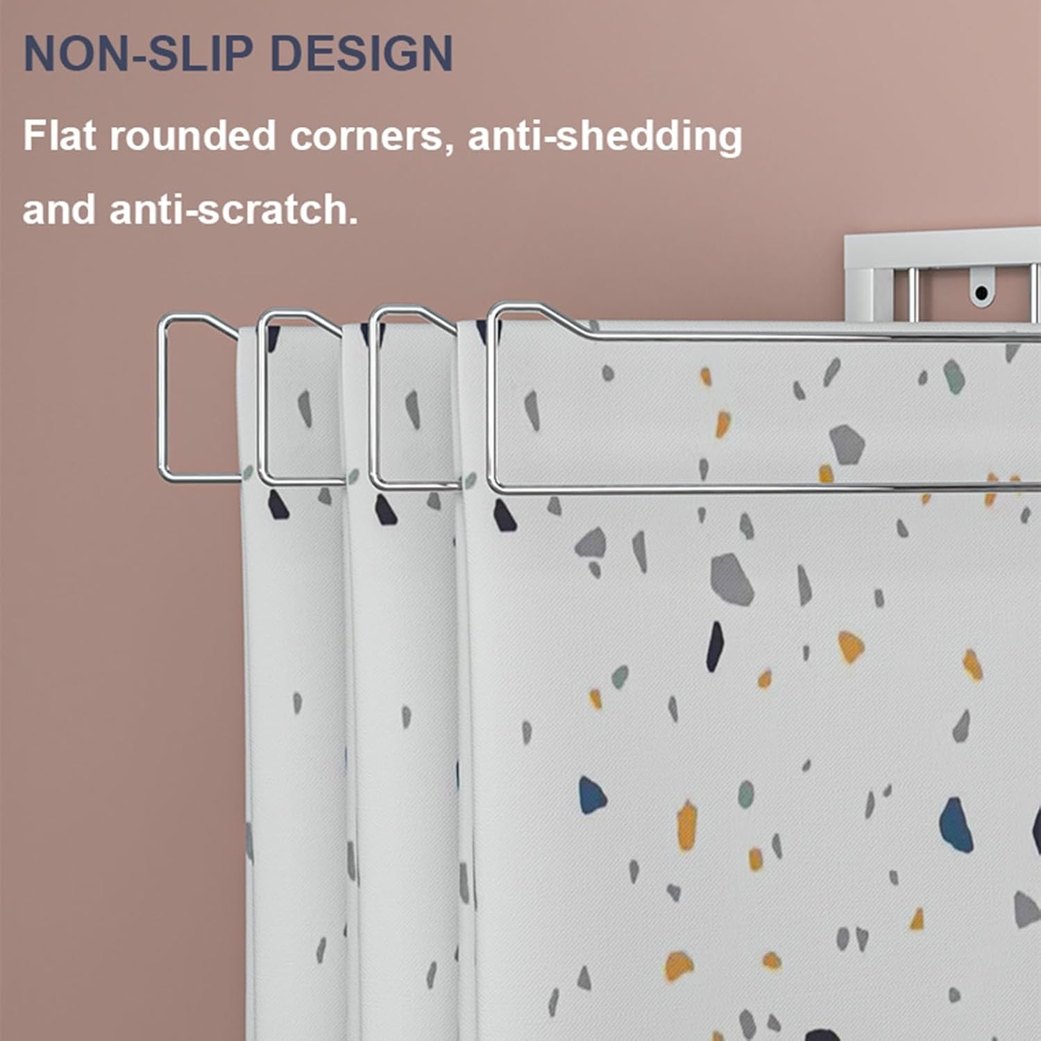 Textile Fabric Storage Rack Metal Scarf Display Stand with Swing-Out Hooks, Wall-Mounted Scarf Display Rack Belt Shawl Hijab Organizer for Boutique Display, Co(One Color-9 Hooks