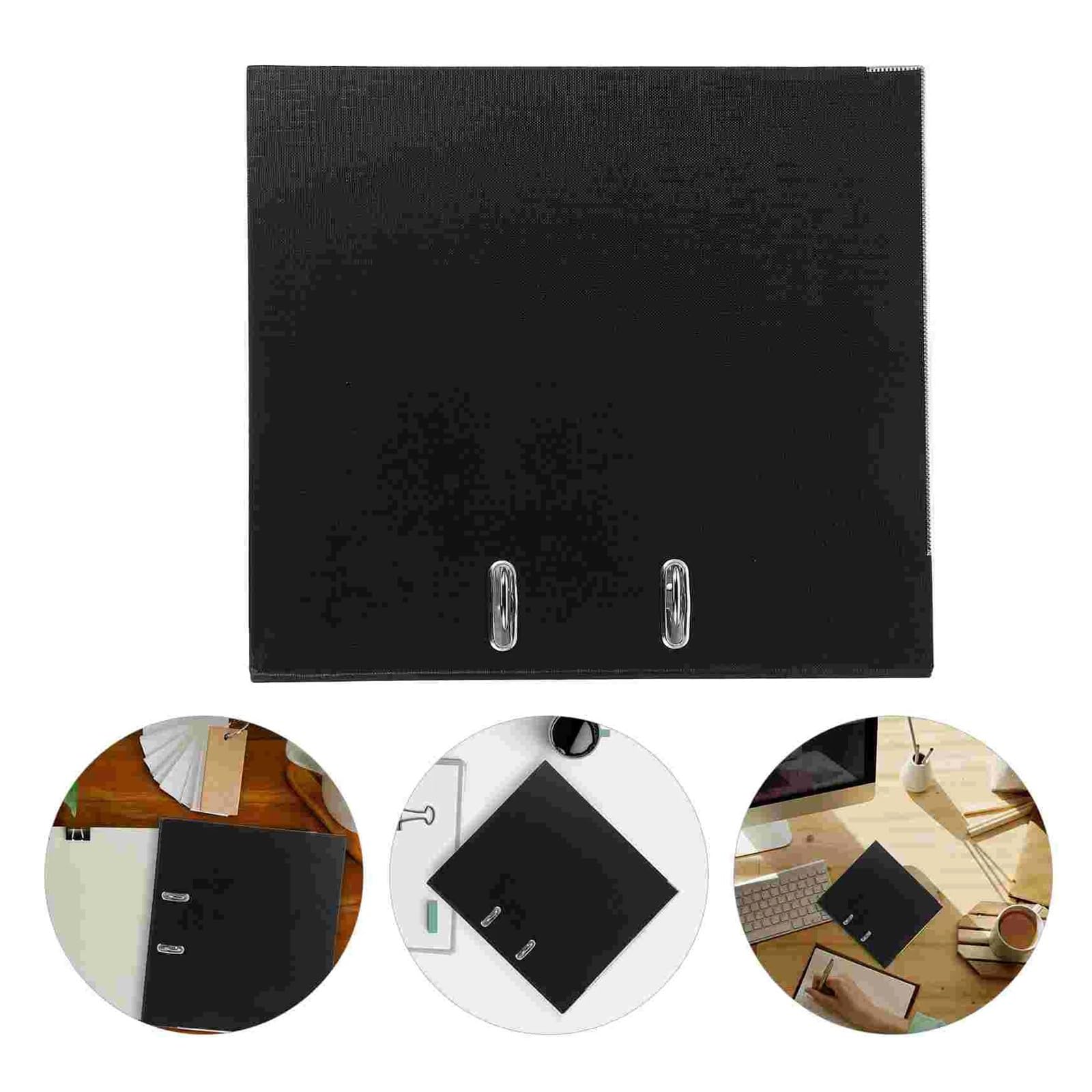 Kontoauszugsordner Arched Punch Hole Office Lever Files Pen Binder with Clip Folders Document Organizer(Black)