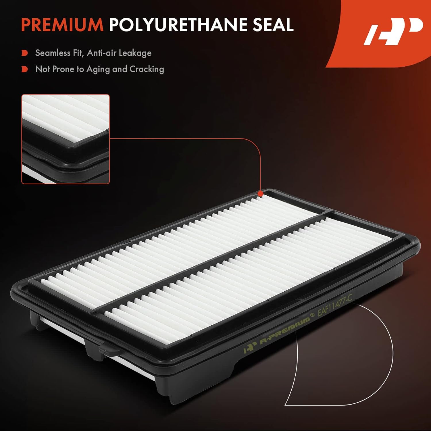A-Premium 2-PC Engine Air Filter Compatible with Acura TLX 2015-2020 & Honda Accord 2013-2017, V6 3.5L, Rigid Panel, Replace# 172205G0A00