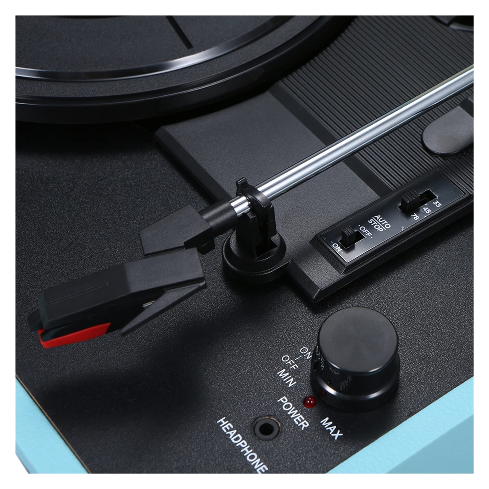 Amazon | ヴィンテージポータブル蓄音機 33/45/78RPM ターンテーブル
