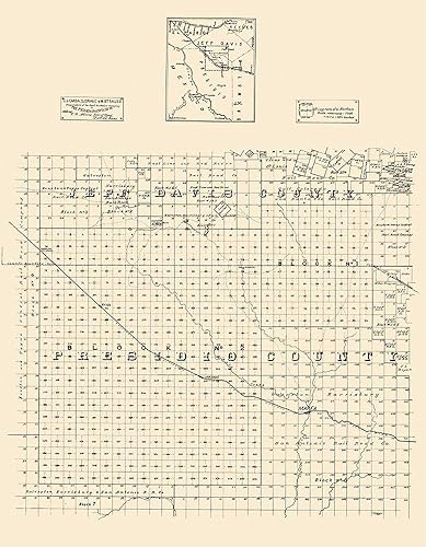 Posterazzi PDXTXPR0004SMALL Jeff Davis Presidio County Texas 1894 Strauss - Póster (24 x 18), multicolor