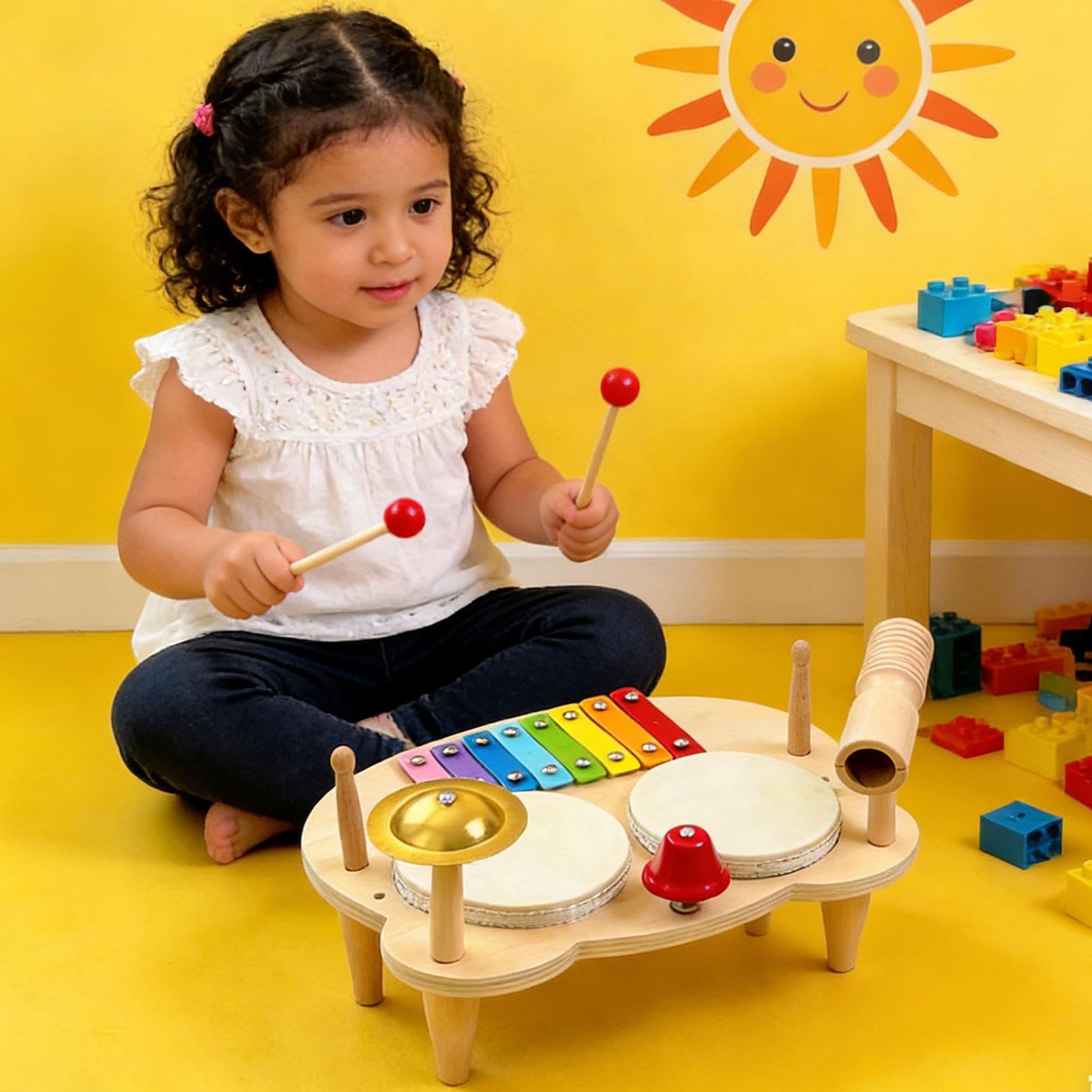 Set Di Batteria Giocattolo Strumento Musicale A Percussione Multifunzionale | Tamburo Di Giocattolo Per Ragazzi Per Ragazzi E Ragazze, Per Compleanno E Natale, Per Pratica E , E Come