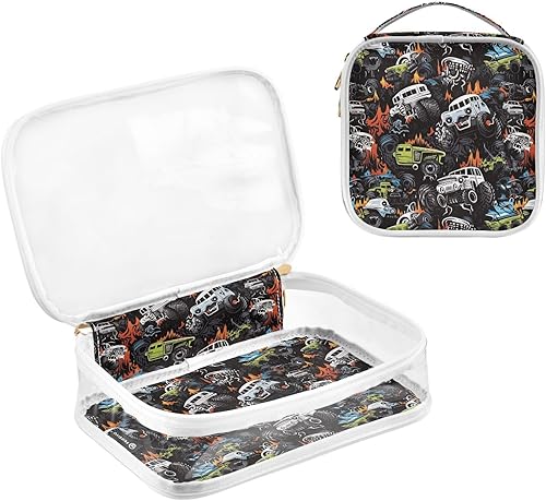 Miniatura 3 de Kawaii Truck Clear Toiletry Bag for Traveling,2 Pack Makeup Cosmetic Bag with Zipper,Travel Bag for Toiletries,Travel Essentials 21215055