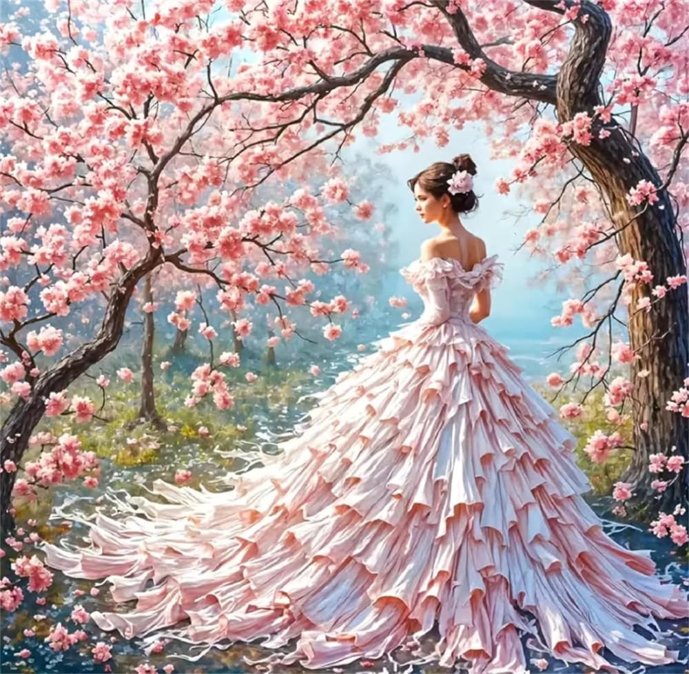 Flower Stamped Cross Stitch Kits for Adults，11CT Needlepoint Counted Cross Stitch Kits for Beginner，Printed Dimensions - Embroidery Kit Arts and Crafts 30x40cm