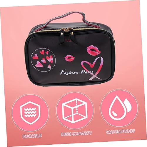 Miniatura 6 de MERRYHAPY 1 bolsa de aseo de maquillaje, organizador de almacenamiento de joyas, organizador de maquillaje, bolsa con cierre de cremallera,