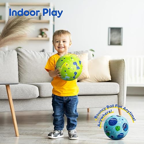 Miniatura 7 de U&C Planet Pelotas de patio de recreo para niños pequeños de 1 a 3, paquete de 2, 6 pulgadas 8.5 pulgadas, pelotas de kickball para niños exterior