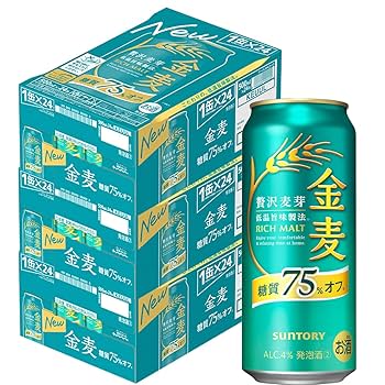Amazon.co.jp: 金麦 糖質75%オフ 500ml 72本 [ サントリー
