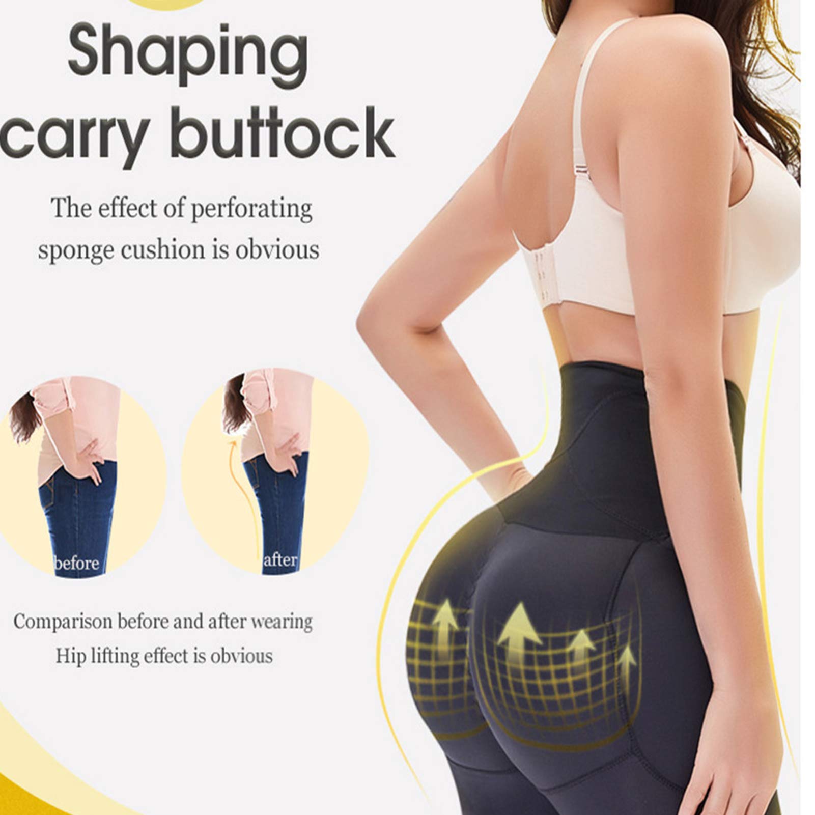 Generic Donne Mutande Imbottite Shapewear cvCushion Butt Lifter Pants per Le Donne, Women Silicone Hip Pads Silicone Falso Imbottito Mutandine Brief Underwear Shapewear