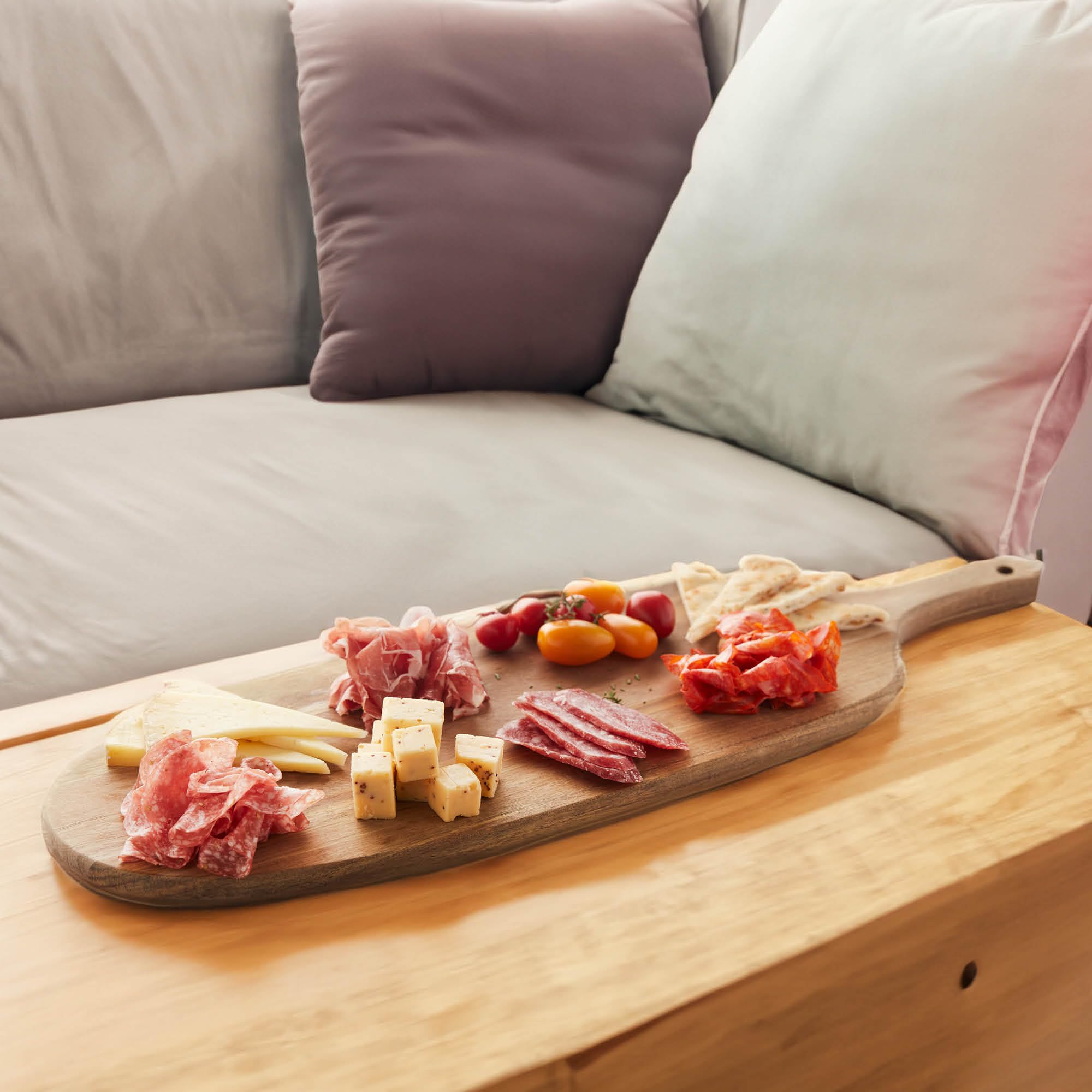 Cabilock Tagliere in Legno Di Acacia Piccolo 26,5x16x1,5 Cm, Taglieri Per Cucina e Alimenti, Superficie Liscia Bordi Arrotondati, Per Carne, Frutta e Verdura, Uso Domestico e Outdoor