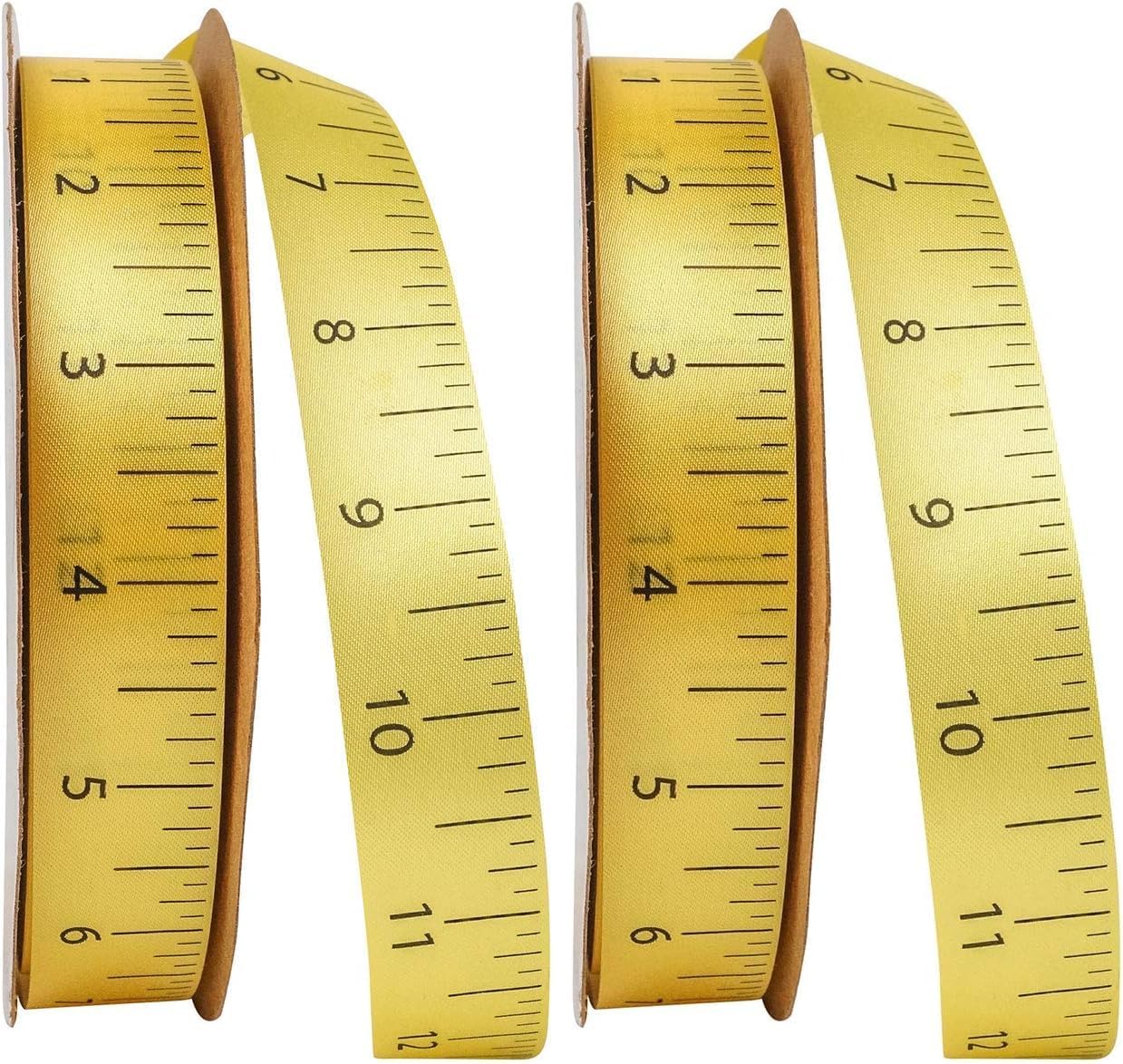 Reliant Ribbon Dyna Ruler Ribbon, 7/8 Inch X 25 Yards, Yellow (Pack of 2)