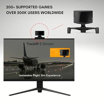 TrackIR 5 Head Tracking System with TrackClip PRO 6DOF USB Optical Motion Tracker for PC Gaming, Flight & Racing Simulators NaturalPoint Head Tracker Bundle
