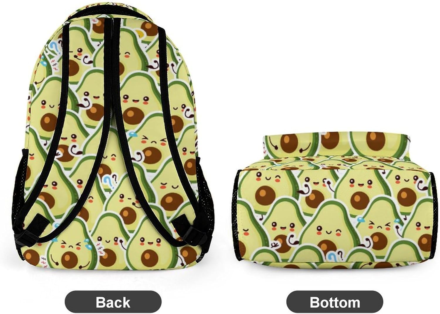 Avocado School Backpack for Kids Girls Boys, 16 Inch Cute Avocado Themed Bookbag, Personalized School Backpack for Students Children, Lightweight, Large Capacity - Image 6