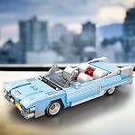 Reobrix 809 Eldorado Building Blocks Set, 1:24 Scale Model Car Kit for Display and Collectible, Convertible Vintage Car Building Toy for Teens and Adults, 308 PCS