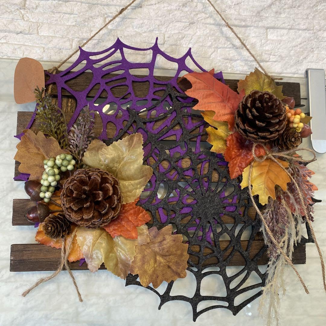 どんぐりアート♡Halloweenオブジェ＆タペストリーHalloweenリース どんぐりアート♡Halloweenオブジェ＆タペストリーHalloweenリース