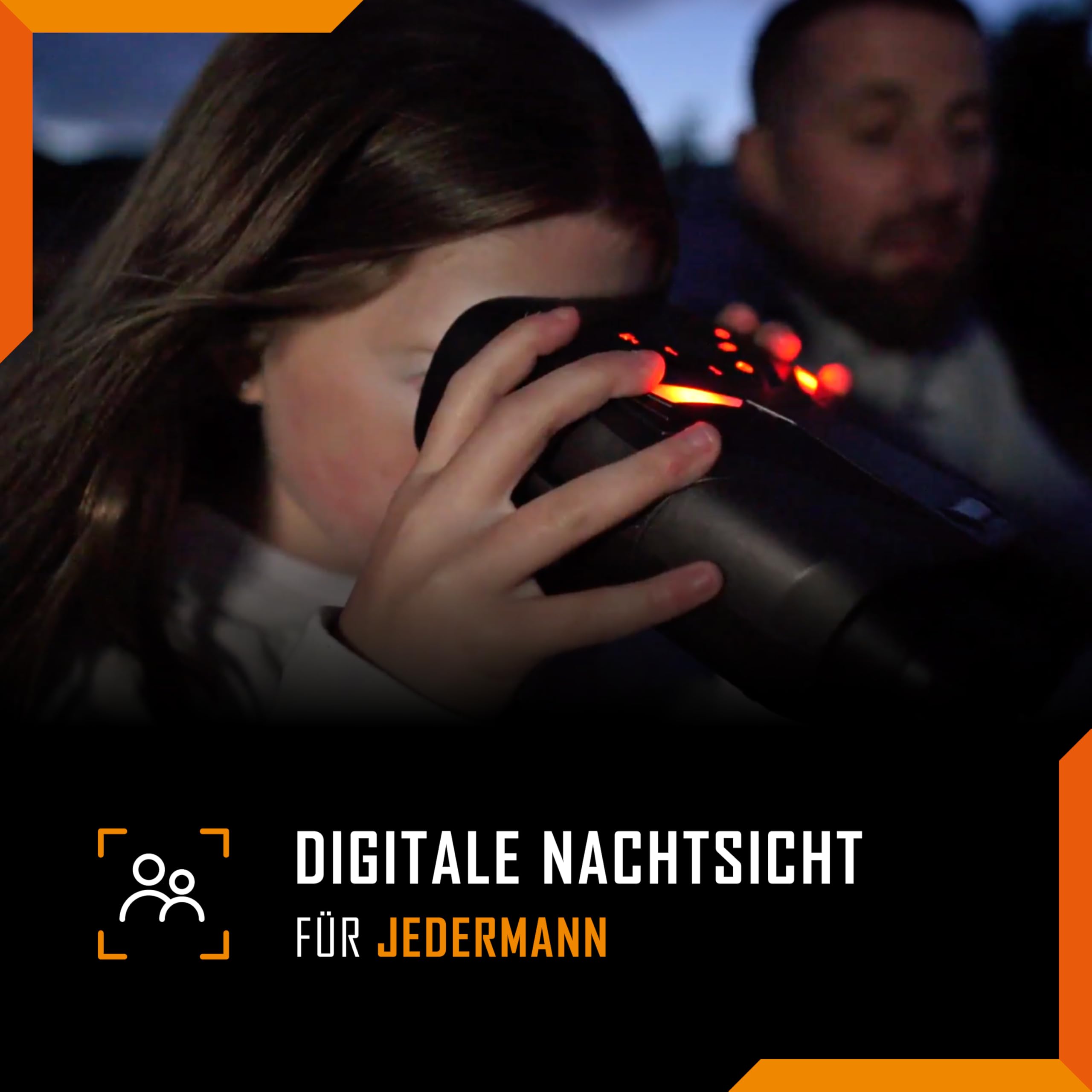 Nachtsichtgerät - Nightfox Ember Infrarot-Nachtsichtfernglas, Einfach bedienbar, Großer Bildschirm, 4-fache Vergrößerung, 250m Reichweite, 4K Video, Digitale Nachtsichtbrille für Wildlife, Camping