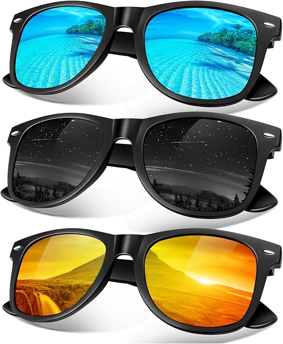 Las gafas de sol Sunier para hombre y mujer son polarizadas y ofrecen protección UV del 100%. Con un diseño retro y cómodo, vienen en un paquete que incluye una tela limpia, una bolsa de tela, una caja de embalaje y una tarjeta de prueba de polarización.