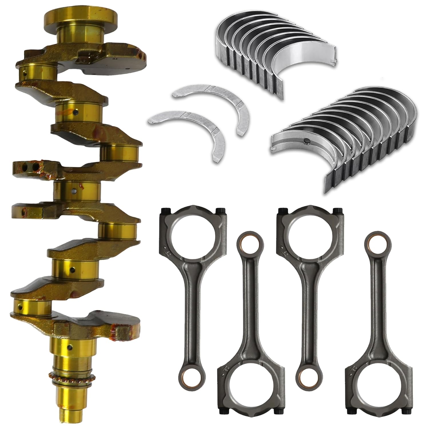 G4NA 2.0 Crankshaft with Connecting Rods & Bearing Kit Fit for Hyundai Tucson Elantra Tucson Sonata Kia Soul Forte Forte5 Optima 2.0L 2014-2019 Replace#623V62EH00 235102E001