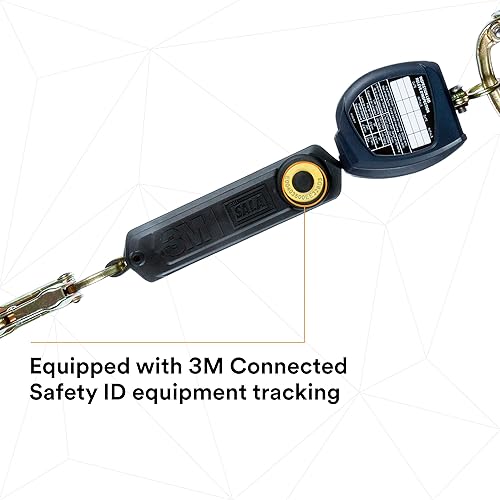 Miniatura 11 de 3M DBI-SALA Nano-Lok 3101229 Línea de vida auto retráctil, 6', 3/4" Dynema poliéster Web, gancho de acero armado, conector rápido para montaje