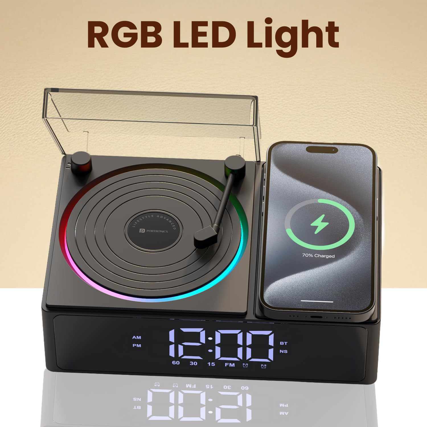 Portronics Soundflow with RGB LED lights activated