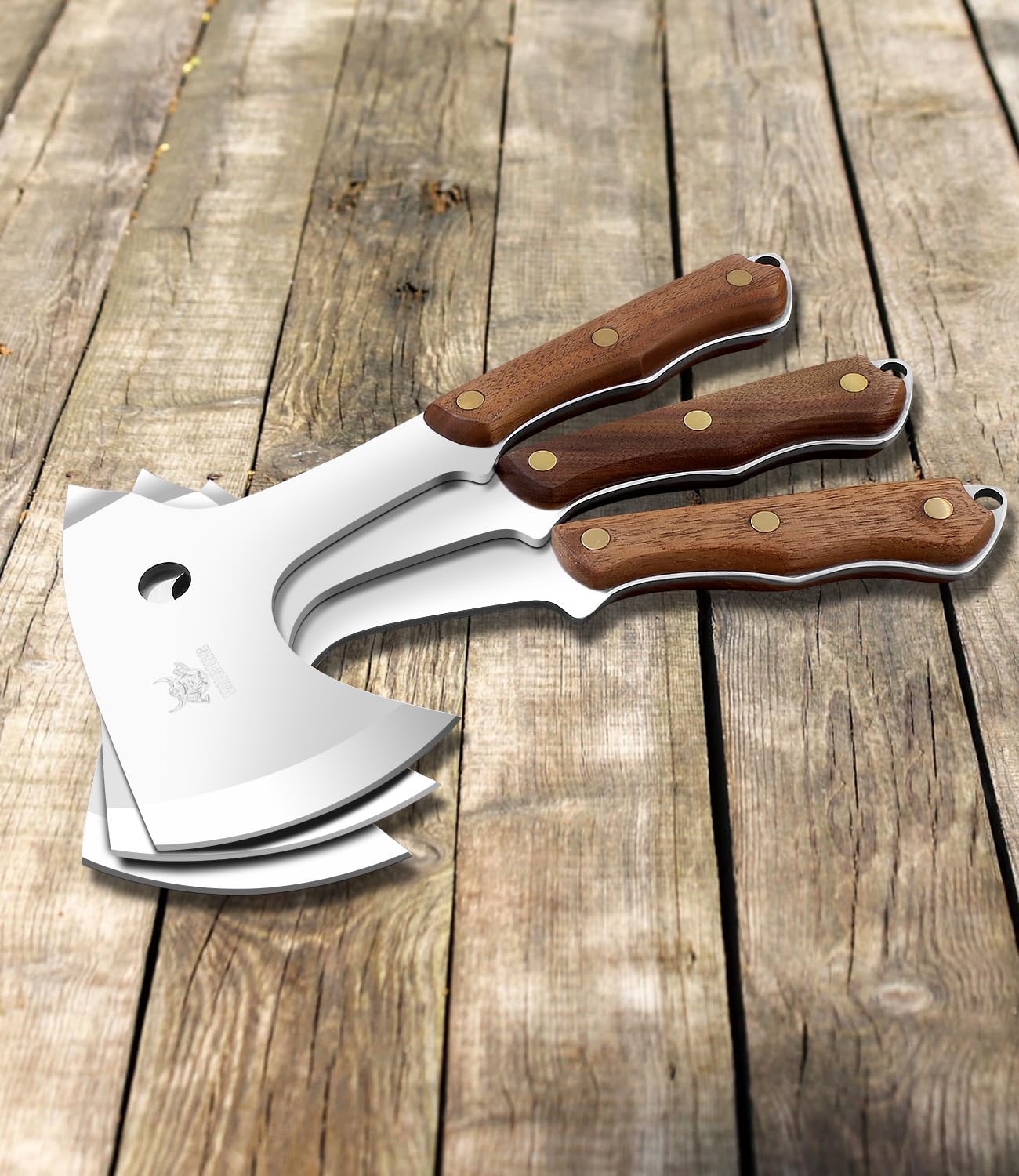 Throwing Axes - 3 Pack, 10.2" Throwing Axe Set, Full Tang with Sheath Stainless Steel Throwing Hatchet, Great for Recreation and Competition