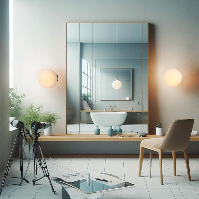 Alpinaluz Alpinaluz Wandlamp met opaalglazen bol en lamphouder E27, zwarte metalen sokkel, elegante stijl, voor plafond, muur, woonkamer, eetkamer, hal photo 2