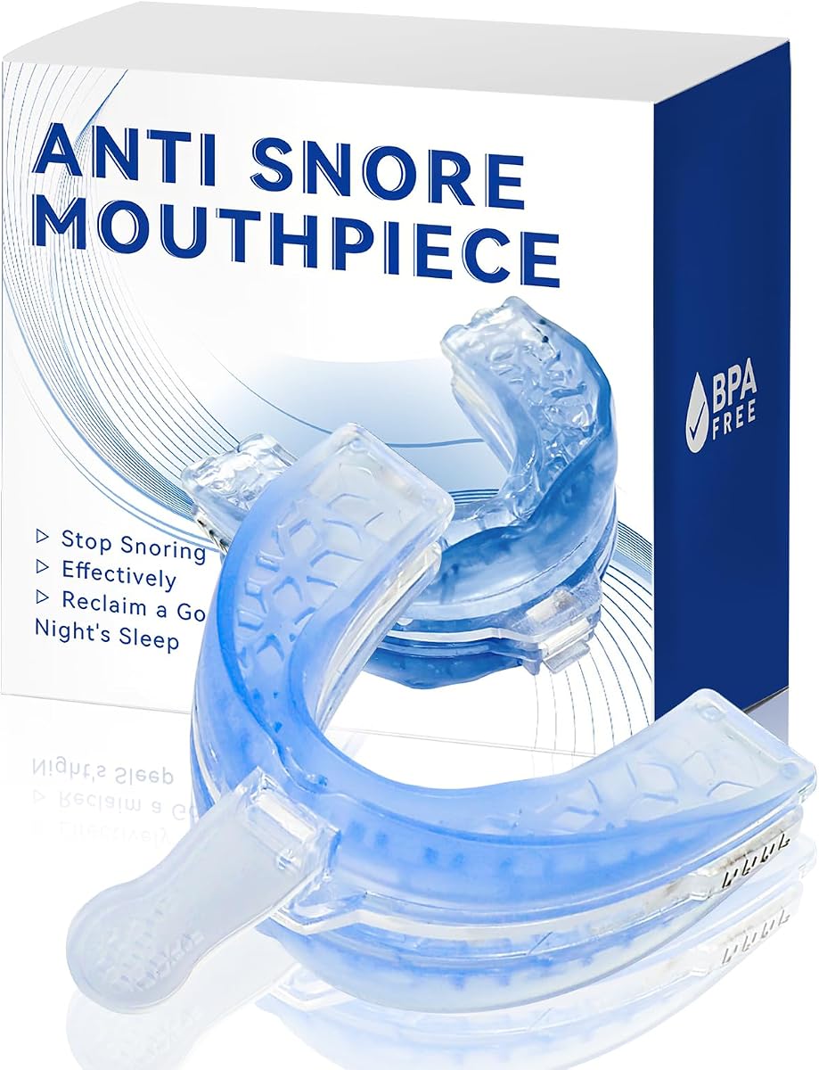 Anti Snoring Devices,Anti Snoring Mouth Guard Adjustable-Sleeping Snore Stopper Sleep Apnea Mouthpiece-Anti Snore Mouthpiece Device Sleeping Snore Stopper Fit for Men and Women(Blue)